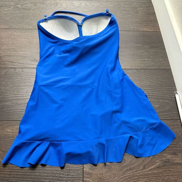 Kenneth Cole Reaction Women’s 8 Blue Swim Dress - Picture 3 of 4